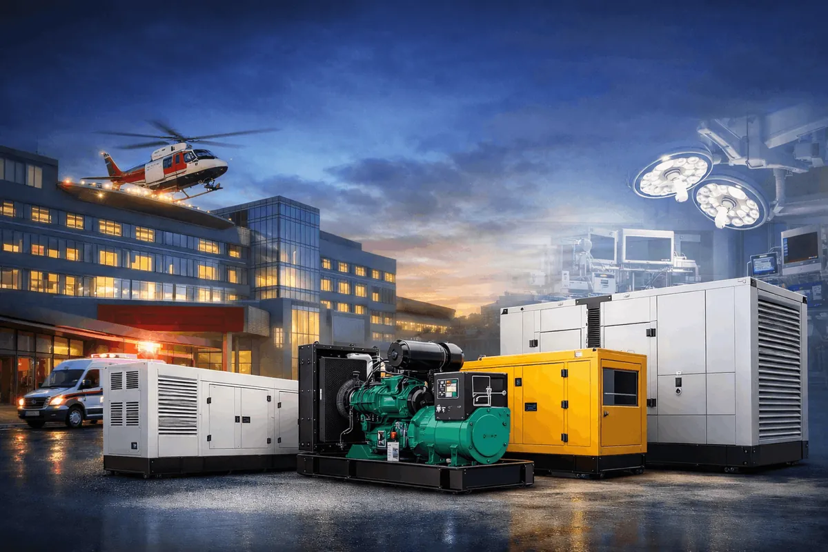 Generator sets providing standby power for a hospital